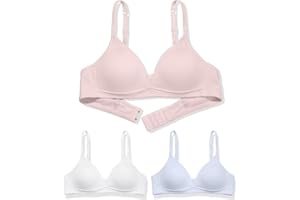 SALIA GIRL Teen Bras - Secure Coverage Lightly Padded Bra for Girls 10–14, Wireless Design with Adjustable Straps