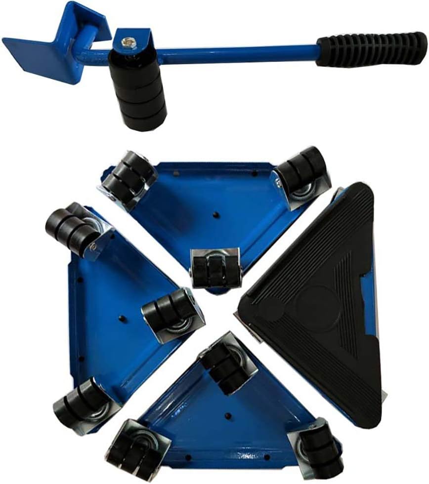 Furniture Lifter Moves Triple Wheels Mover Sliders Tools Kit Home Moving System Suitable for Sofas Couches and Refrigerators (Blue)
