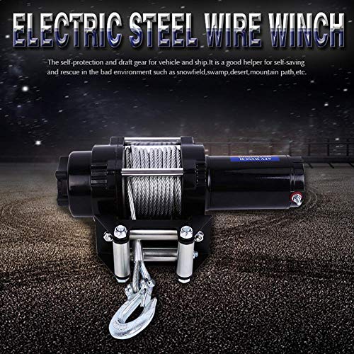 Seilwinde mit kabelloser Fernbedienung 12 V Handseilwinde ElektrischFlaschenzug 1818 kg – Bild 5