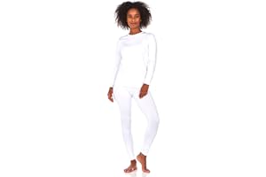 Thermajane Long Johns Thermal Underwear for Women Fleece Lined Base Layer Pajama Set Cold Weather