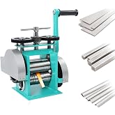 MRFIOJYDR Jewelry Press, 3 in 1 Jewelry Rolling Mill Machine Manual Metal Sheet Roller Tool w/Adjustable 0.01-18mm Press Thickness, Gear Ratio 2.4:1 for Crafting Metal Sheet, Square, Wire, Semicircle