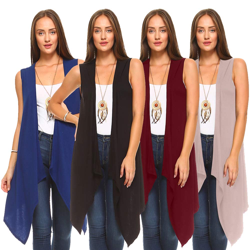 Long Flyaway Cardigan Vest 