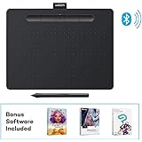 Wacom Intuos Wireless Graphics Drawing Tablet with 3 Bonus Software Included, 10.4" x 7.8", Black (CTL6100WLK0)