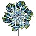 Bits and Pieces - Solar Peacock Wind Spinner - Decorative Solar Powered Kinetic Wind Mill: Glass Ball Emits Color-Changing Light - Unique Outdoor Lawn and Garden DÃcor, Lawn Ornament