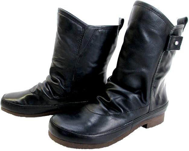 Amazon イング 1287 レディース ソフトレザーブーツ ラウンドトゥ 通勤靴 Ing イング ブーツ ブーティ