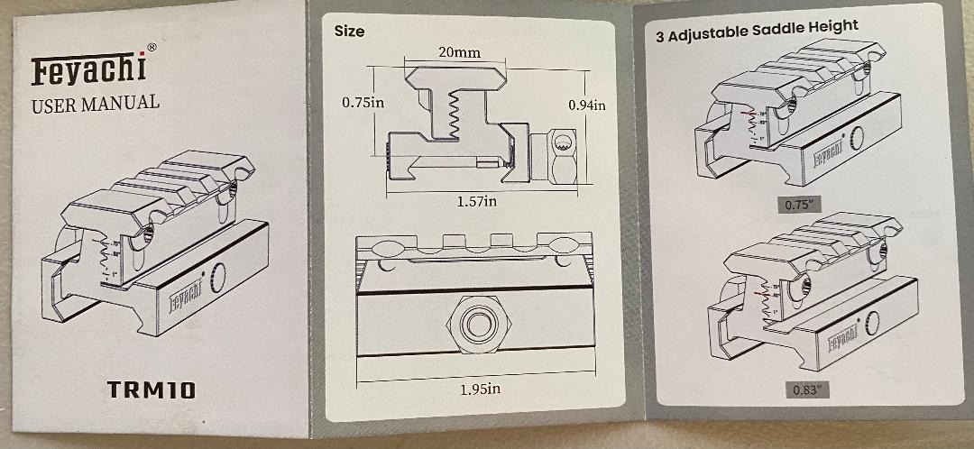 Feyachi Riser Feyachi RM10 Picatinny Riser Mount - 3 Slot Optic Riser – feyachi