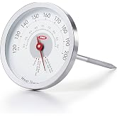 OXO Good Grips Chef's Precision Analog Leave-In Meat Thermometer | Monitors Roasts in the Oven, Doneness Guide, Ideal for Meat and Poultry, Measures Celsius &amp; Fahrenheit