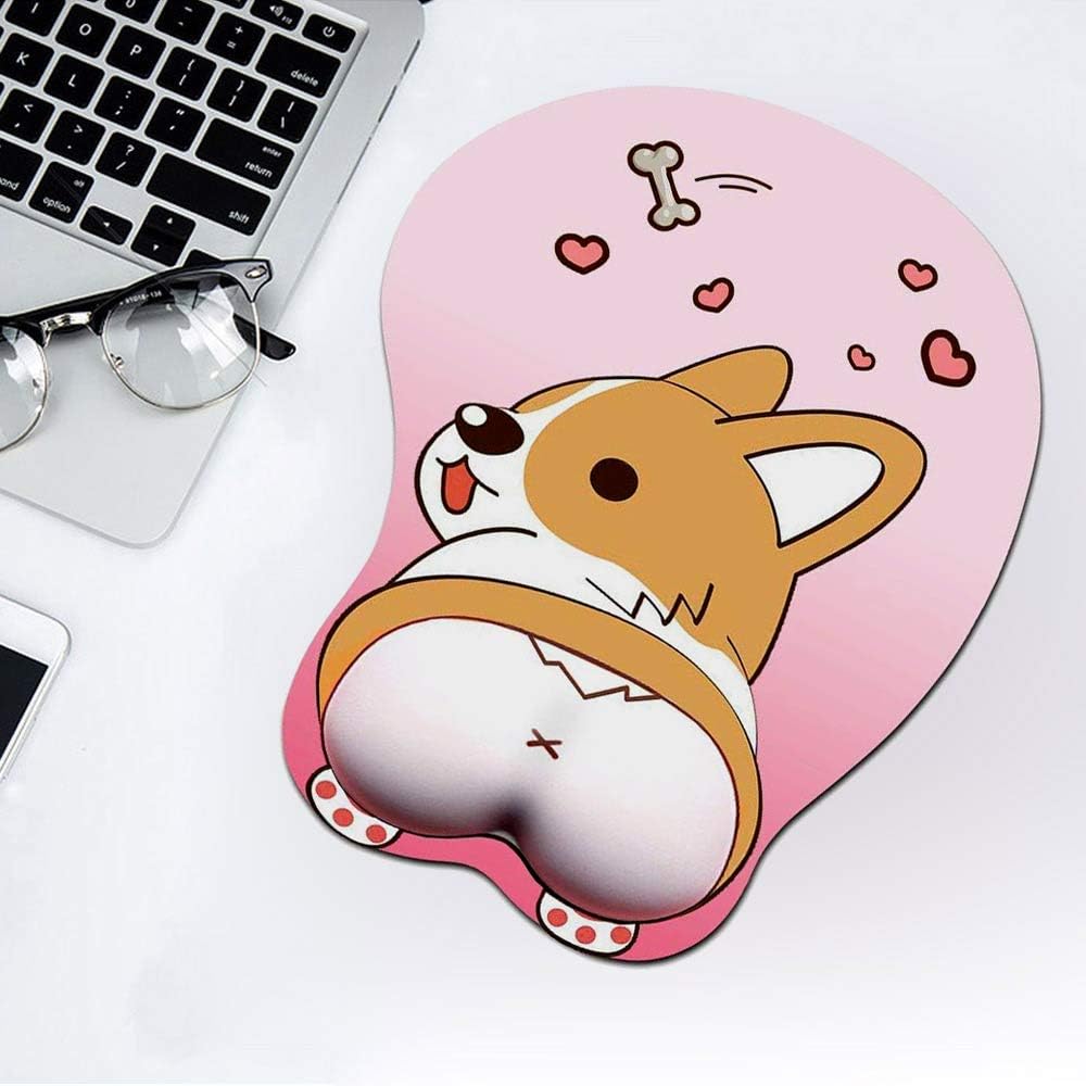 3D Mouse Pad with Wrist Rest,Ergonomic Soft Silicon Gel Gaming Mousepad,Mouse Mat for PC Laptops (Pink), 260L x 215W mm - Image 4