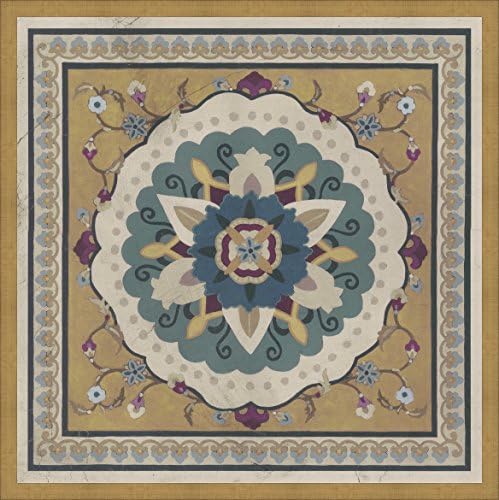 Watermark Collection Floral Bazaar Tile IV Framed Print