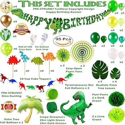 Amazon Com Dinosaur Party Supplies Birthday Decorations For Boys