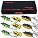TROUTBOY Frog Fishing Lure, Hollow Body Frog Topwater Soft Baits Lures for Bass Pike Snakehead Dogfish Musky