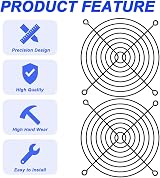 Xiatiaosann 140mm Black Metal Finger Grill Fan Guard Protector w/ Screws & view 5