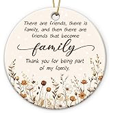 Friendship Gifts for Women Friends BFF Bestie - Ceramic Thank You Soul Sister Christmas Ornament 2025, Birthday Gifts for Women Men, Appreciation Gift for Friends, Cute Christmas Tree Decorations