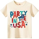 Sineeko Kids Boys American Flag Shirts 4th of July T-Shirt Toddler Girls Cotton Patriotic Tops Tee Independence Day Clothes