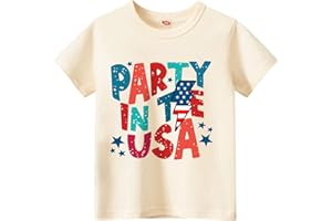Sineeko Kids Boys American Flag Shirts 4th of July T-Shirt Toddler Girls Cotton Patriotic Tops Tee Independence Day Clothes