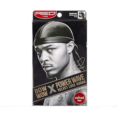 Red by Kiss Power Wave Velvet Luxe Durag, Black