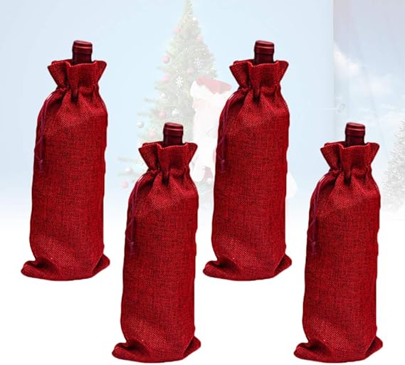 Come Confezionare Una Stella Di Natale.Lioobo Sacchetti Per Bottiglie Di Vino Riutilizzabili Per Bottiglie Di Vino 10 Pezzi Per Confezionare Bottiglie Di Vino E Champagne Amazon It Cancelleria E Prodotti Per Ufficio