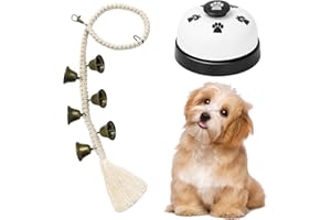 TNELTUEB 2 Pack Dog Bells, Dog Potty Bell for Door Potty Training, Durable Rope Woven Voice Loud Door Bells, 6 Extra-Loud Jingle Dog Potty Bell, Great for Dog Door Bell for Large Medium Small Dogs