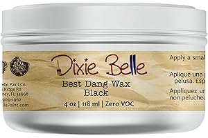 DIXIE BELLE PAINT COMPANY Dixie Belle Best Dang Furniture Wax - Black (4oz) - Protective Topcoat Finishing Wax for Furniture & DIY Restoration - No VOC - Smooth, Creamy Formula - Made in USA