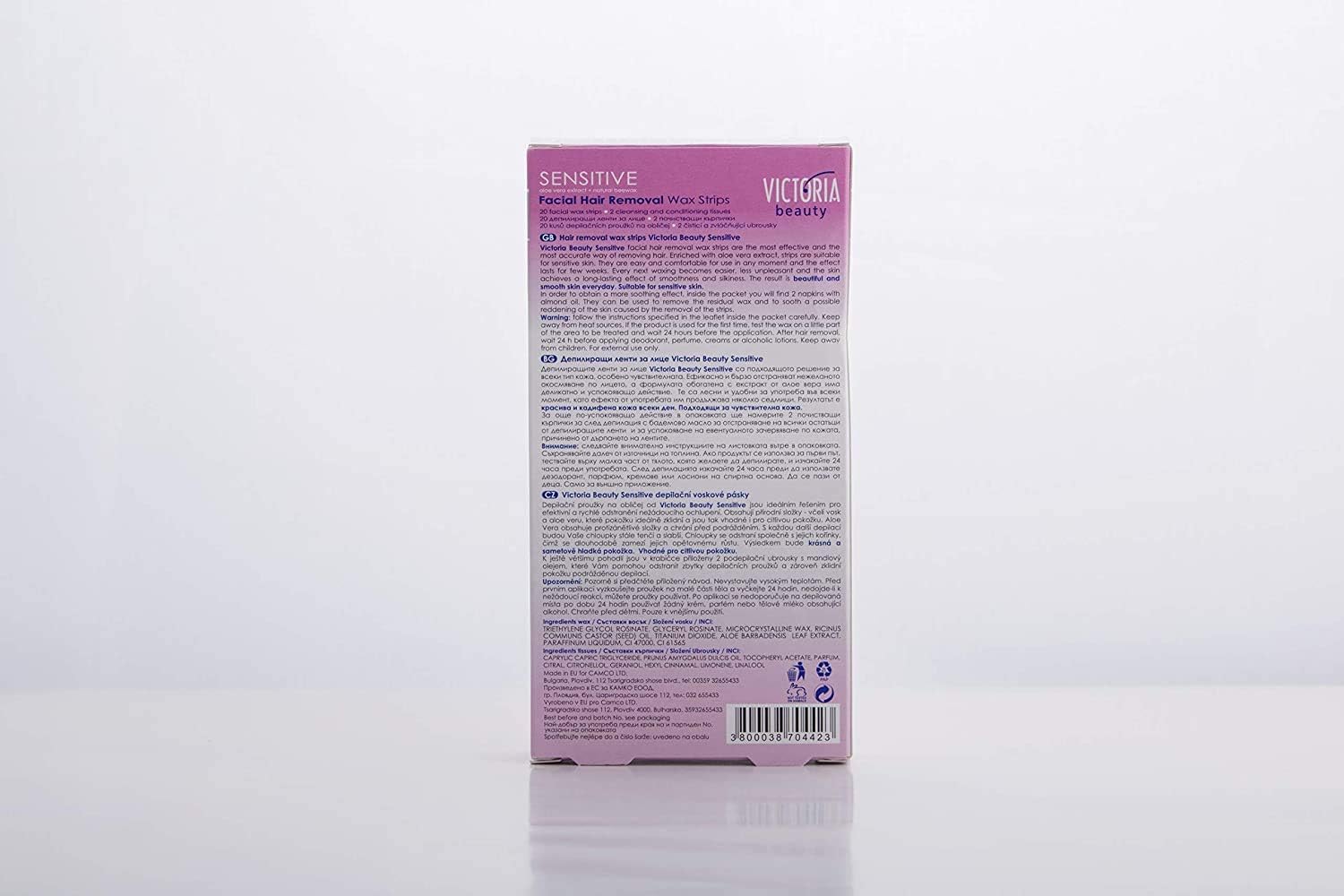 Victoria Beauty Hair Removal Face and Bikini Zone Wax Strips for Sensitive Skin 20 pcs + 2 wipes - Image 5