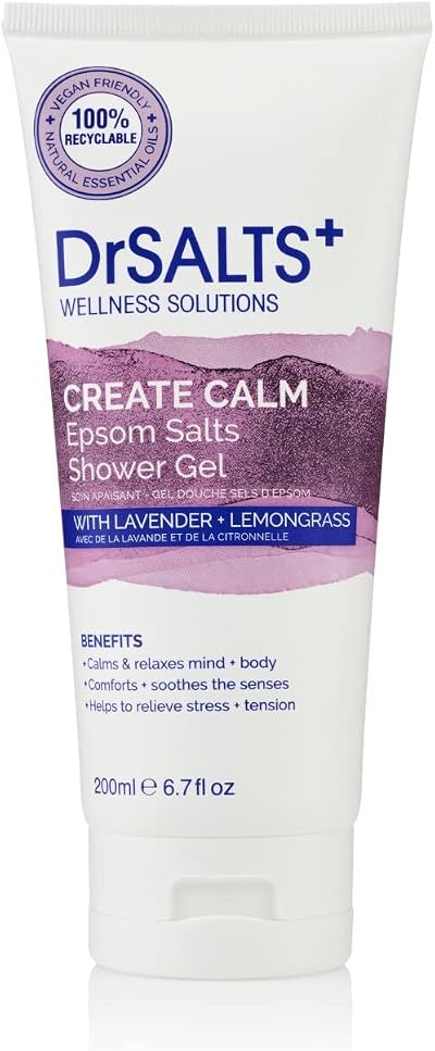 Dr Salts Create Calm Shower Gel 200ml with Lavender Chamomile Lemongrass