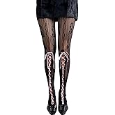 ShawGobow Floral Lace Tights,Lace-Up Bow Cute Stockings For Women,Christmas Kawaii Costume Size 0-20