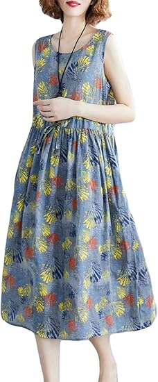Amazon Co Jp Gergeousワンピース レディース ノースリーブ ゆったり 花柄 ロングワンピース フレア ファッション 綿 麻 ワンピース 袖なし カジュアル チュニック リゾート風 大きいサイズ 夏 服 ファッション小物 Amazon Co Jp Gergeousワンピース レディース ノースリーブ ゆったり 花柄 ロングワンピース フレア ファッション 綿 麻 ワンピース 袖なし カジュアル チュニック リゾート風 大きいサイズ 夏 服 ファッション小物