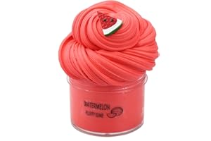 ROADOOR Butter Slime Kit 1 Pack, Scented Stretchy Fruit Cloud Slime, Soft and Non-Sticky DIY Sludge Toy with Charms for Boys Girls (Watermelon, 70ML)