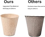 Cymax 100pk 8cm Round Biodegradable Fibre Seedling Pots & 100 Plant Labels view 4