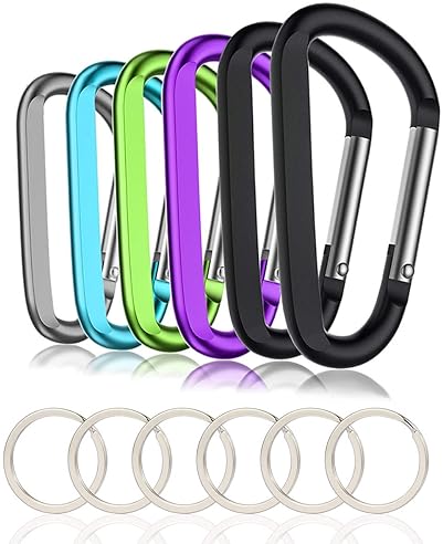 Outdoor Recreation - CampTek 6PCS Carabiner Caribeaner Clip,3