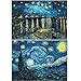 2 Packs 5D DIY Diamond Painting Full Round Drill Starry Night Rhinestone Embroidery for Wall Decoration (40X50CM/16X20inch)