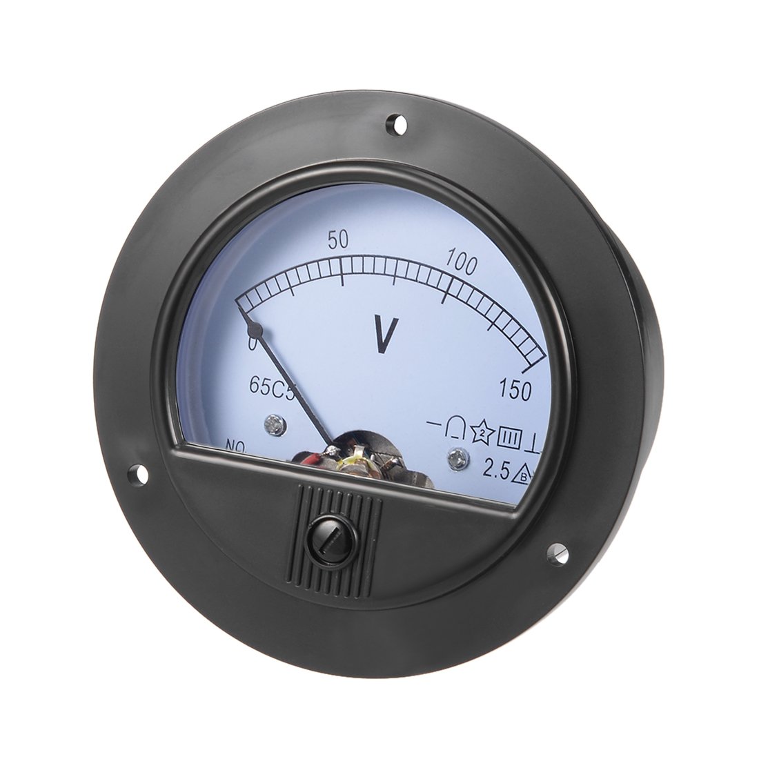 sourcingmap DC 0-150V Analog Panel Voltage Gauge Volt Meter 65C5 2.5% Error Margin