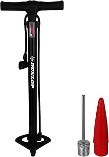 Dunlop Fahrrad Standluftpumpe für alle Ventile Luftpumpe Fahrradstandpumpe Standpumpe Fahrradpumpe