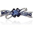 Sankuwen Flower Hairpin Rhinestone Hair Clips Hair Jewelry Barrettes for Women Gifts for Girls Fashion Hair Accessories for W
