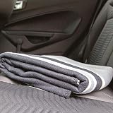 AA Travel Fleece Blanket 150x120 cm Lightweight 322 g Black White Grey Stripes view 2