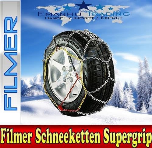 Filmer Super Grip 25 Snow Tyre Chains 185-13 / 185/80-13 / 195/70-13 / 205/65-13 / 600-13 175-14 / 175/75-14 / 175/80-14 / 185/70-14 / 195/65-14 / 205/60-14 175/70-15 / 185/65-15 / 195/55-15 / 195/60-15 / 205/50-15 / 195/50-16 / 205/45-16 / 215/40-16 / 205/40-17 / 200/60-365 / 210/55-365 / 180/65-390 / 200/65-390