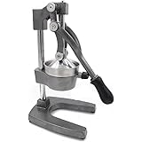 Switol Manual Cold Press Citrus Juicer, Commercial Hand Gray Cast Iron Squeezer with Stainless Steel Strainer, Suitable for Lemon, Orange, Lime etc