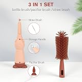 Vicloon 3 in 1 Silicone Bottle Cleaning Brush Red view 3