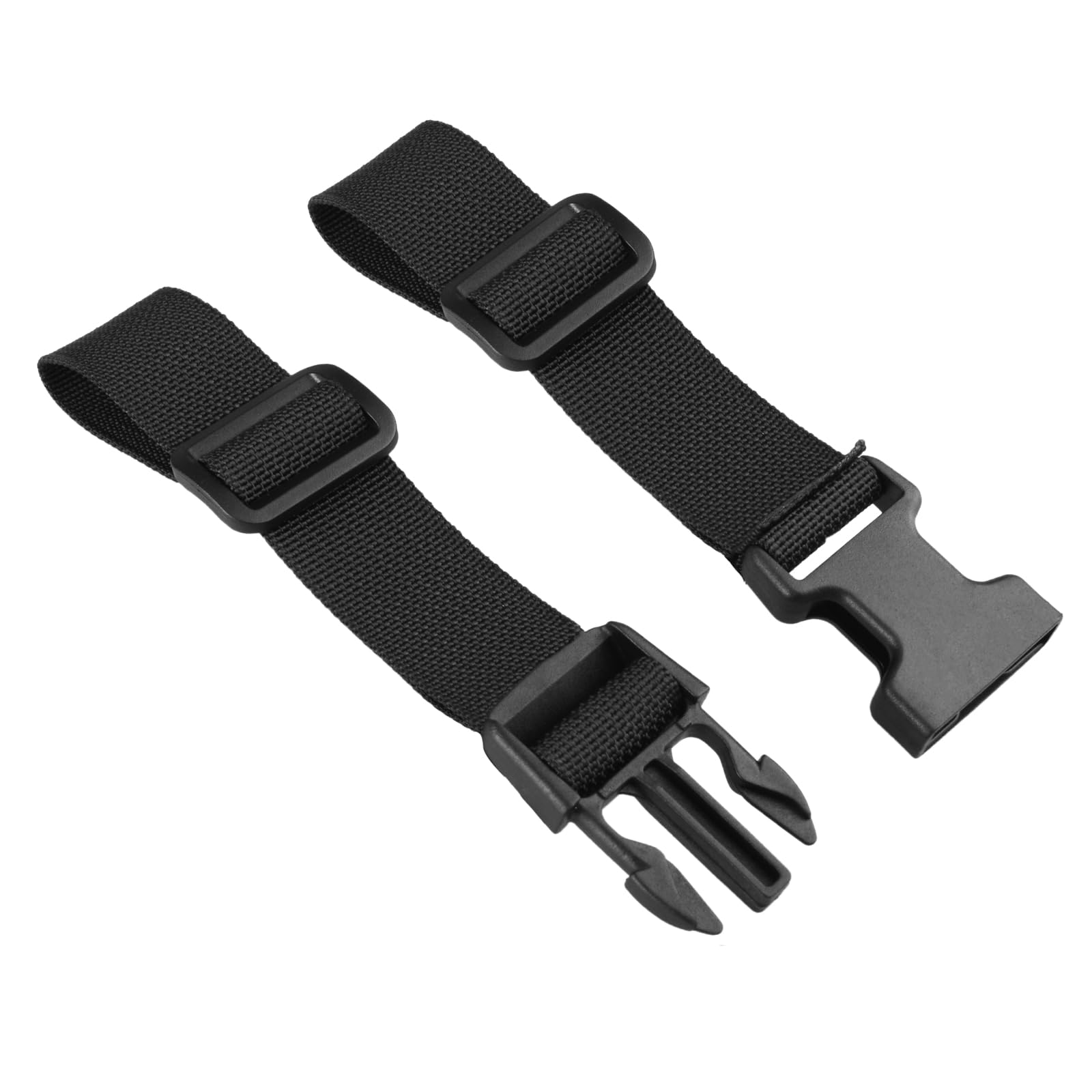 TRIWONDER 25mm Backpack Chest Strap Adjustable Sternum Strap Rucksack Chest Belt with Quick Release Buckle for Hiking Travel (Black - 2 Pcs)