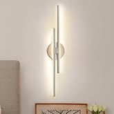 EDISLIVE Dimmable Modern LED Vanity Light Fixtures Bathroom Vanity Wall Lighting, 23.6 in Mirror Vanity Lighting Fixtures for Bathroom Bedroom Makeup Living Room,3000K Warm Light(Nickel)