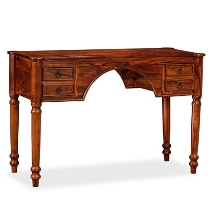 Tidyard Writing Table Wooden Computer Desk With Drawer Vintage