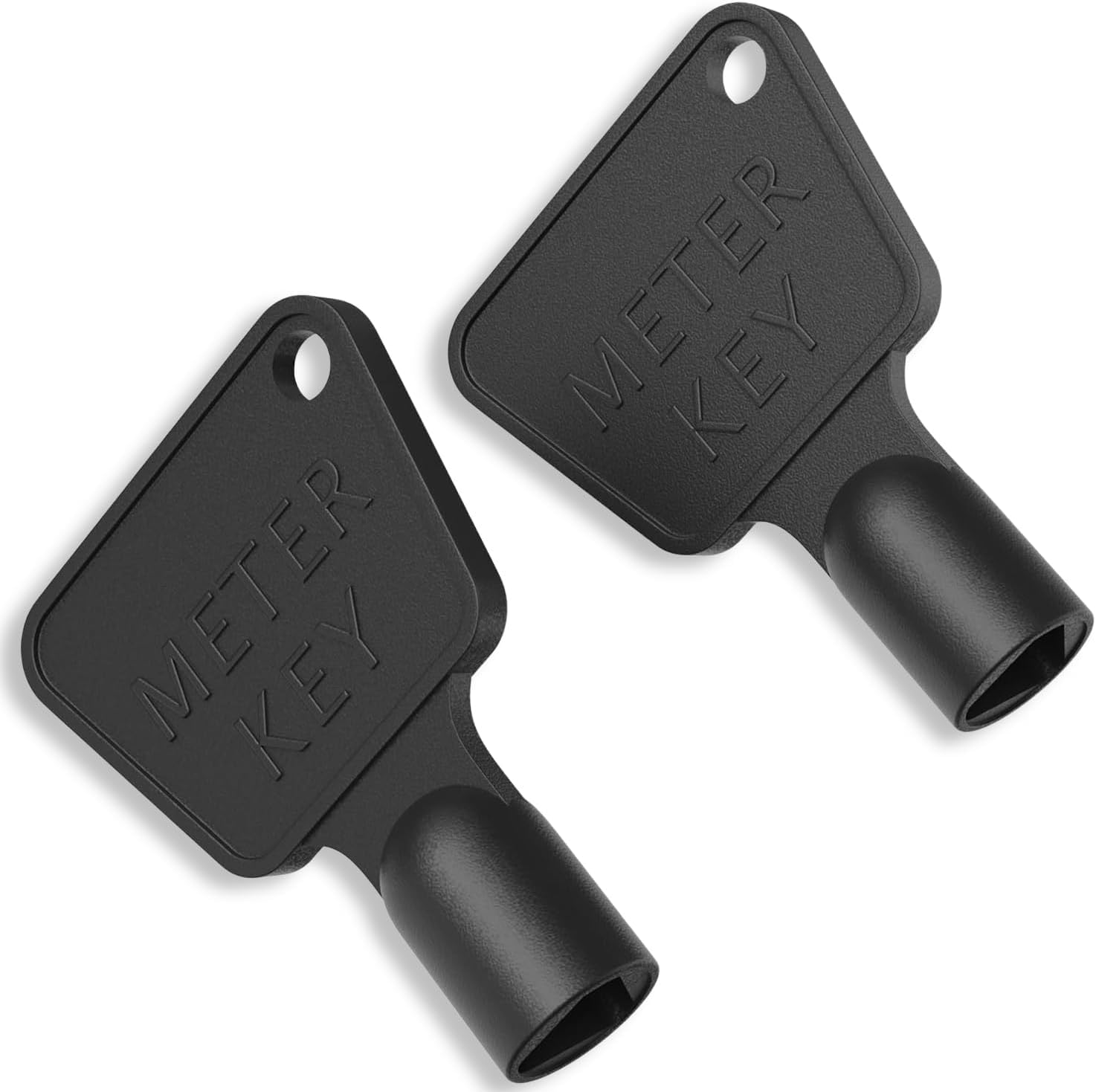 Waterberry Pack of 2 Gas Meter Box Key Triangular Black Plastic Key Water Electric Utility Key...