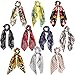 Chuangdi 10 Pieces Hair Scrunchies Elastic Hair Bands Chiffon Flowers Hair Scarf Ties Ponytail Holder for Women Girls (Style B)