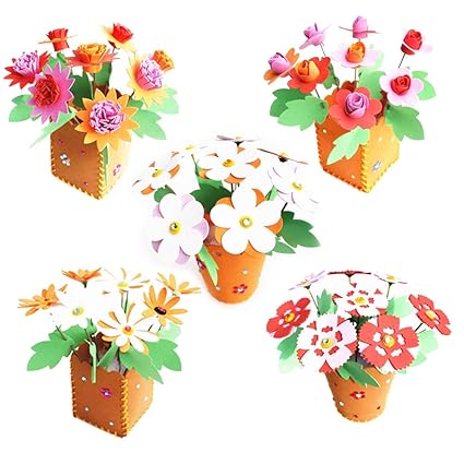 Crazy-Store DIY 3D EVA Foam Flowerpot Home Decoration Kids Child Craft Toy Kits