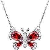 Aurora Tears 925 Sterling Silver Women 12 Birthstone Butterfly Jewelry Animal Crystal Minimalist Necklace/Earring/Ring/Bracelet Jewellery