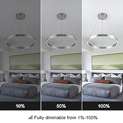 WELAKI Modern Led Chandelier, 1 Ring Circular