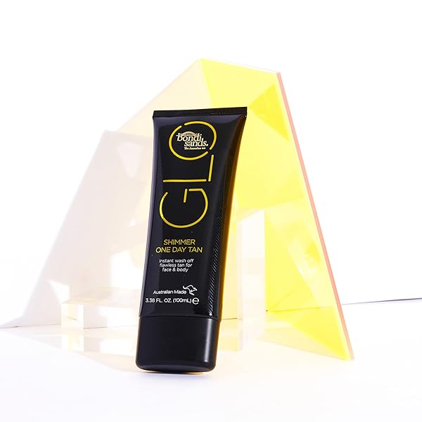 BONDI SANDS GLO SHIMMER ONE DAY TAN | LUMINOUS BRONZE GLOW FOR FACE & BODY | INSTANT ILLUMINATOR CREAM | TRANSFER & WATER RESISTANT | 100 ML/3.38 OZ
