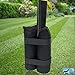 Just Relax Universal 4-Piece Heavy Duty Weight Bags Set 1400 Denier Polyester with PVC Coating Fabric, Great for Canopy Tents, Gazebos, Outdoor Event, Holds 40 Pounds, Includes Metal Stakes, Black