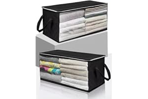 Large Storage Bags, Clothes Blanket Storage Bins Foldable Closet Organizers with Reinforced Handle for Home Dorm Storage and 