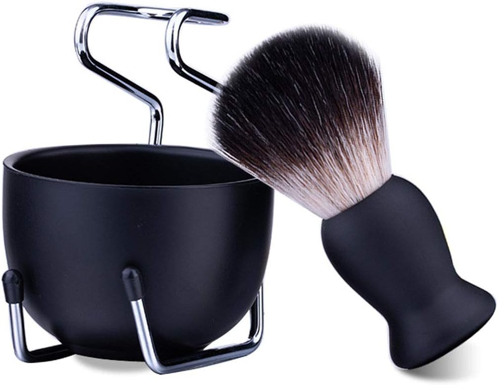 CCbeauty Shaving Brush Kit for Men 3-in-1 Shaving Brush and Bowl Set, Stainless Steel Shaving Stand and Soap Bowl - Image 4